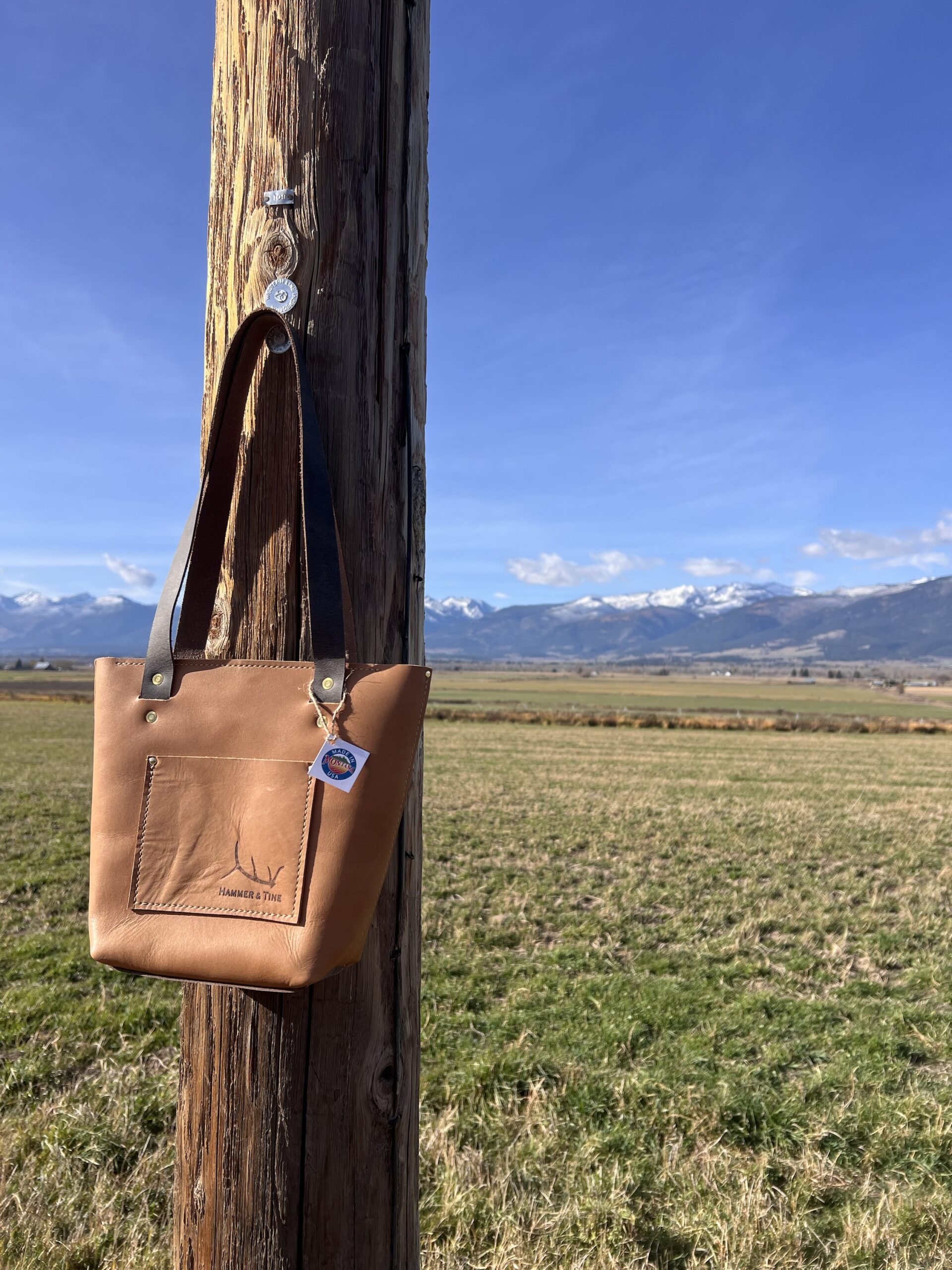 Small Tan Leather Tote