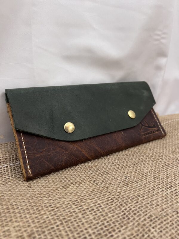 Green/Brown Long Wallet