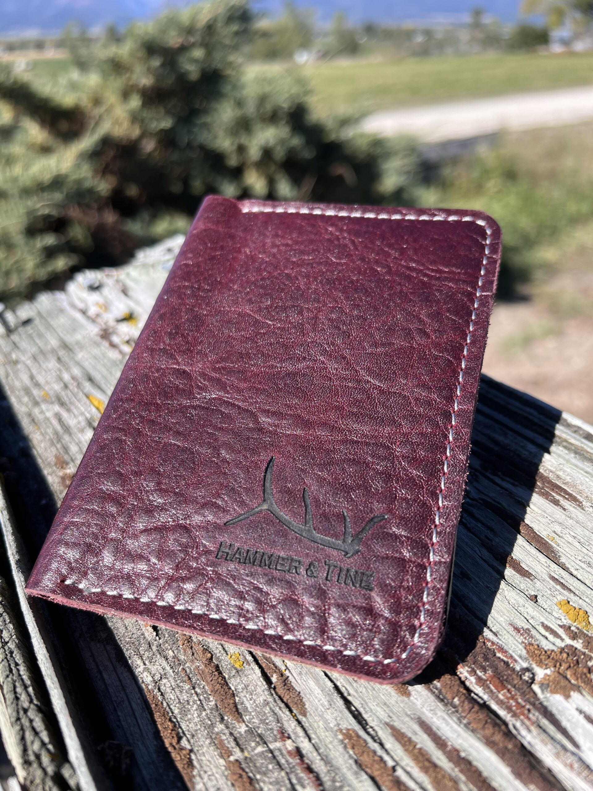Burgundy Passport Wallet