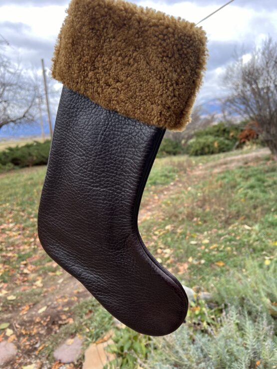 Stocking - Dark Chocolate/Brown Shearling - Image 2