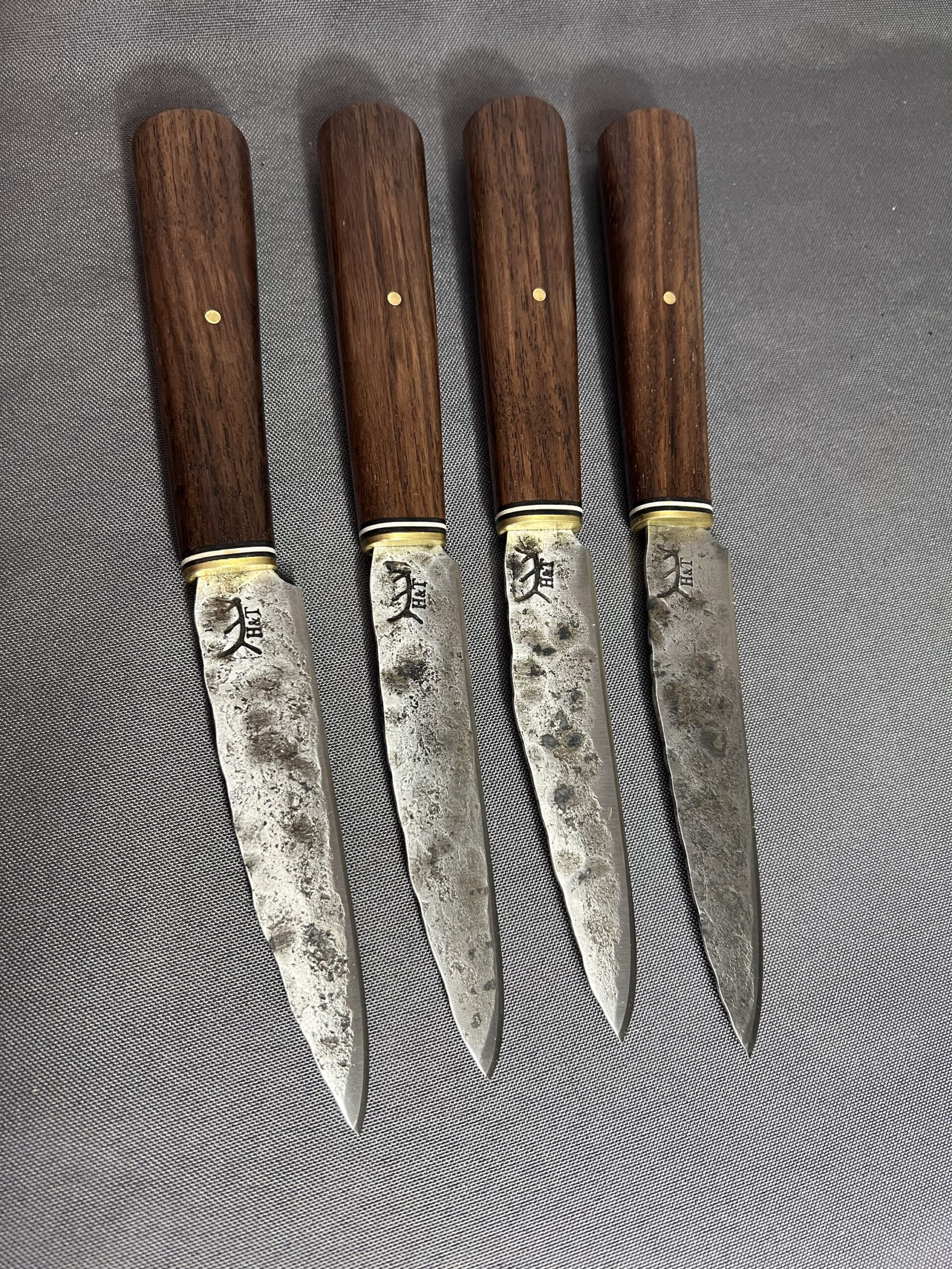 Walnut Handled Steak Knife Set of 4